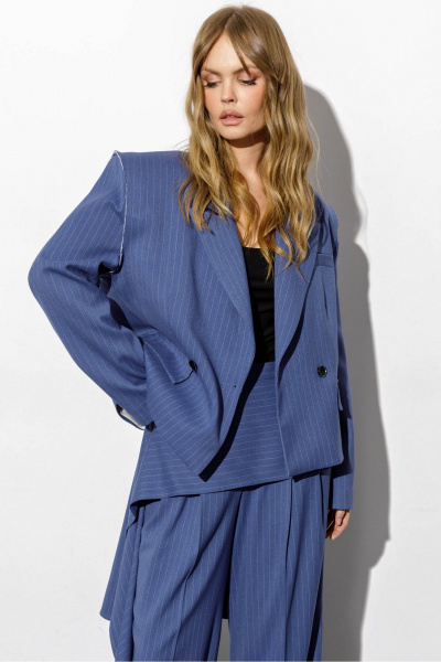 Жакет PiRS 6377 темно-голубая_полоска - фото 1