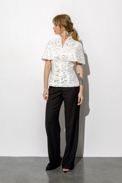 Блуза PiRS 6742 белый - фото 3