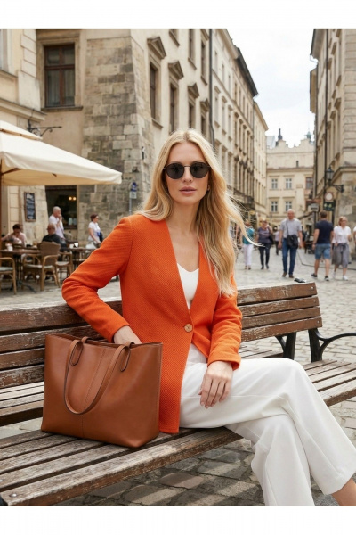 Жакет Belange 3597 оранжевый - фото 3