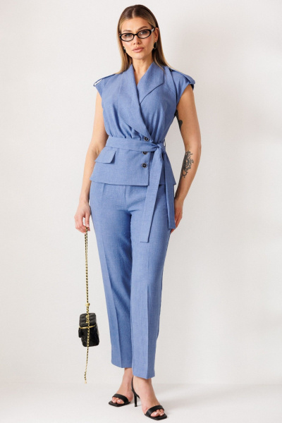 Брюки, жилет Мода Юрс 26-2975 джинс - фото 3