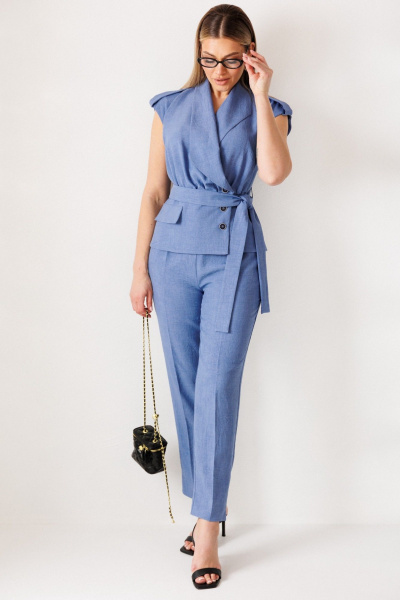 Брюки, жилет Мода Юрс 26-2975 джинс - фото 2