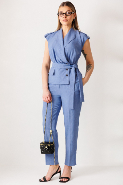 Брюки, жилет Мода Юрс 26-2975 джинс - фото 1