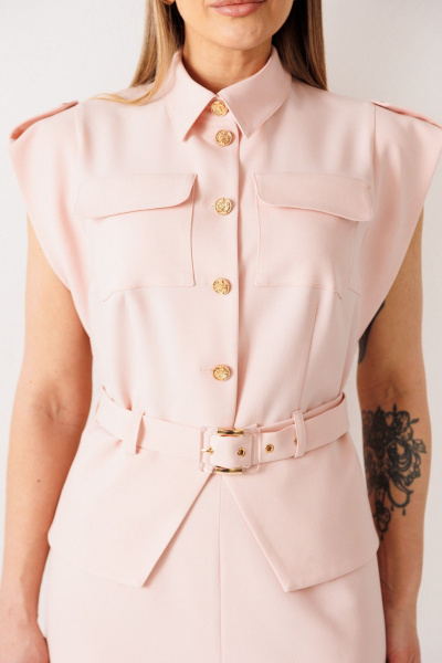 Жакет, юбка Мода Юрс 26-2976 пудра - фото 4