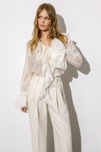 Блуза PiRS 6686 светло-бежевый - фото 5