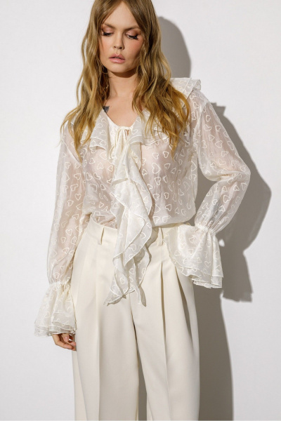 Блуза PiRS 6686 светло-бежевый - фото 3