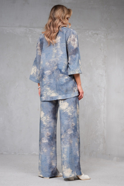 Жакет Erika 1739-6 голубой_серый - фото 2