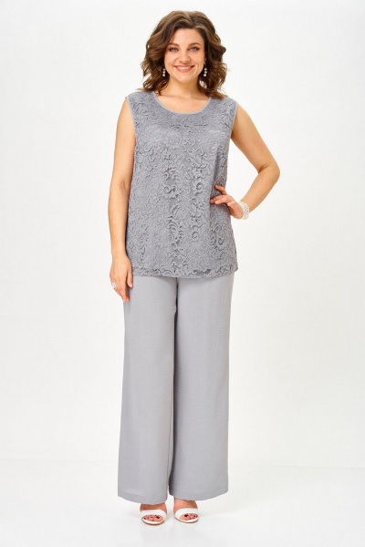 Брюки, жакет, топ Svetlana-Style 2025 серый - фото 6