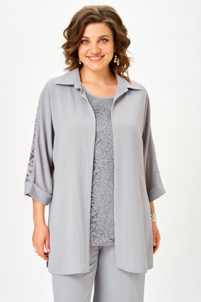 Брюки, жакет, топ Svetlana-Style 2025 серый - фото 5