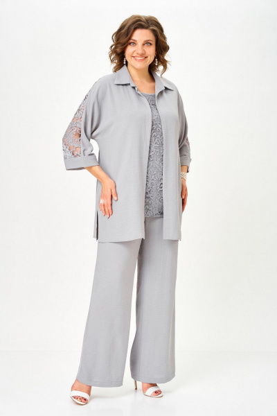 Брюки, жакет, топ Svetlana-Style 2025 серый - фото 1
