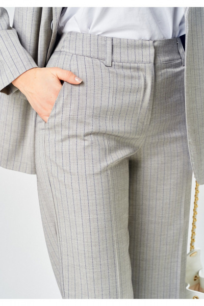 Брюки, жакет Твой имидж 2362 серый_в_полоску - фото 6