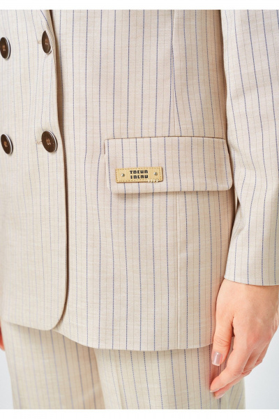 Брюки, жакет Твой имидж 2362 бежевый_в_полоску - фото 6