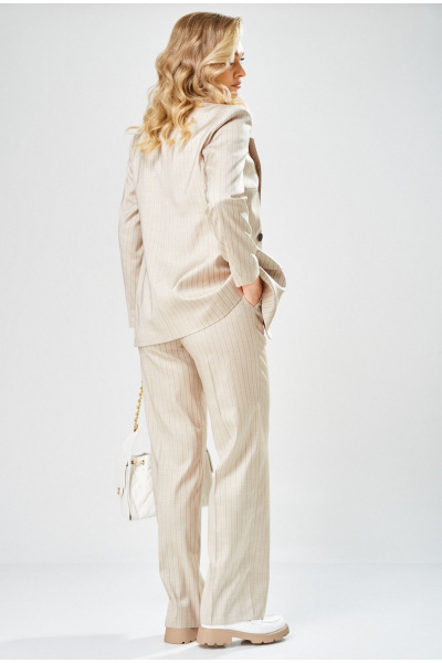 Брюки, жакет Твой имидж 2362 бежевый_в_полоску - фото 2