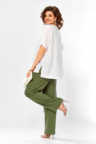 Блуза, брюки Jurimex 3502 белый-олива - фото 3