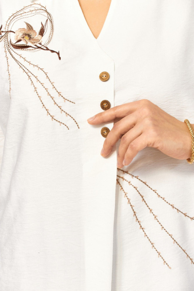 Блуза, брюки Jurimex 3460-2 молоко-шоколад - фото 4