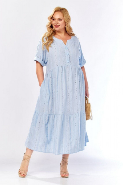 Платье СиБон 0385 голубой - фото 2