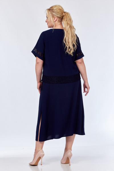 Блуза, юбка СиБон 0339 темно-синий - фото 3
