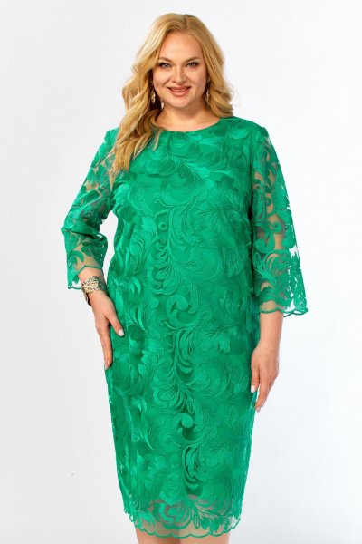Платье СиБон 0331 зеленый - фото 2