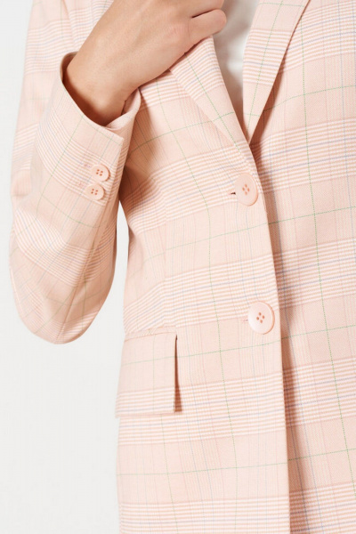 Жакет Nelva 1932 персиковая_клетка - фото 3