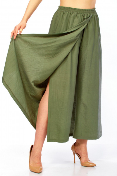 Блуза, брюки Диомант 2173 олива - фото 9