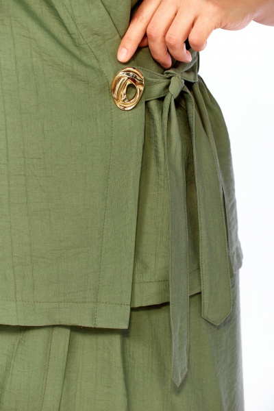 Блуза, брюки Диомант 2173 олива - фото 6