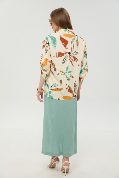 Жакет, юбка NikVa 975-6 мята_и_бохо_мультиколор - фото 2