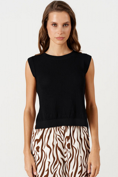 Топ Nelva 23282 черный - фото 1