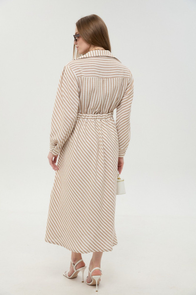 Платье NikVa 962-2 песочные_полосы - фото 8