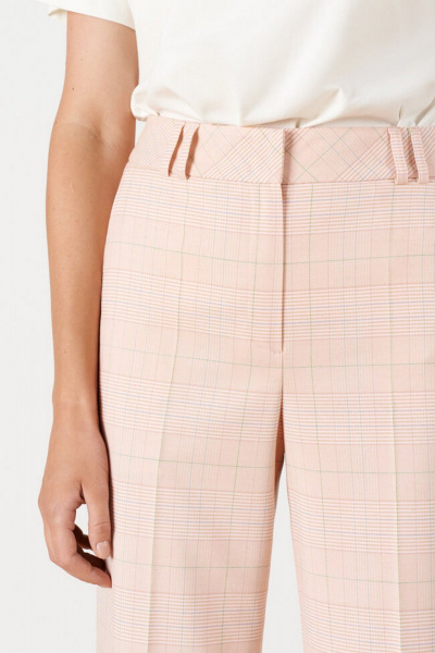 Брюки Nelva 31139 персиковая_клетка - фото 4