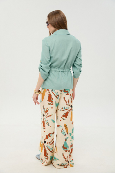 Брюки, жакет NikVa 981-2 мята_и_бохо_мультиколор - фото 5