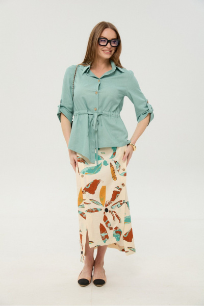 Жакет, юбка NikVa 980-2 мята_и_бохо_мультиколор - фото 6