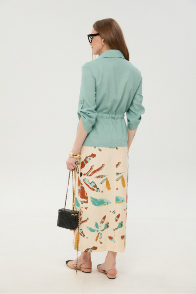Жакет, юбка NikVa 980-2 мята_и_бохо_мультиколор - фото 4