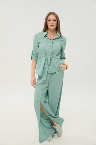 Брюки, жакет NikVa 981-3 мята - фото 4