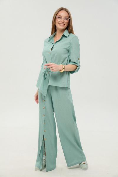 Брюки, жакет NikVa 981-3 мята - фото 3