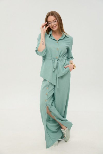 Брюки, жакет NikVa 981-3 мята - фото 2