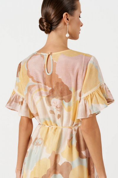 Платье Nelva 51666 желтый_принт - фото 4