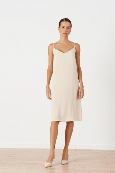 Платье Nelva 51670 светло-бежевый - фото 1