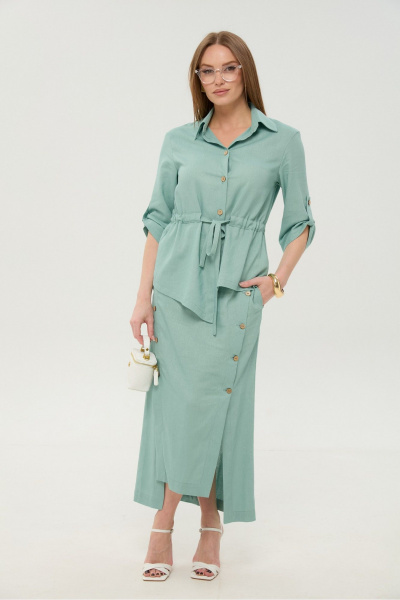 Жакет, юбка NikVa 980-3 мята - фото 6