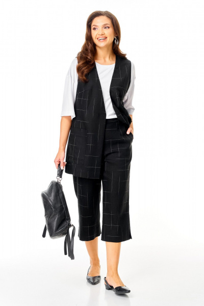 Брюки, жилет, футболка TVIN 7020 черный - фото 6