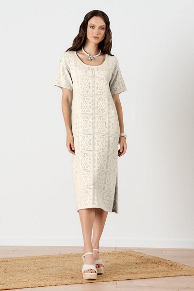 Платье Nelva 51674 ванильный - фото 1