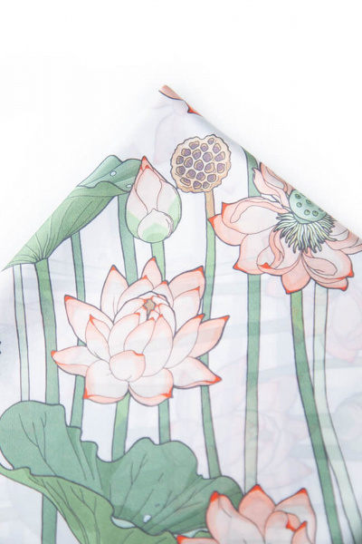 Платок Nelva 8393 молочный-принт - фото 3