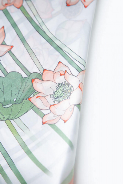 Платок Nelva 8393 молочный-принт - фото 2