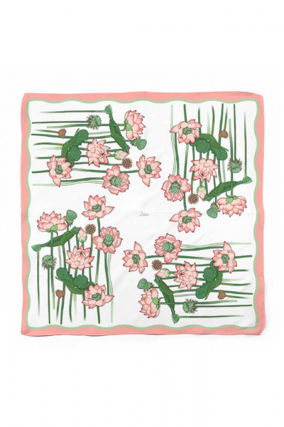 Платок Nelva 8393 молочный-принт - фото 1