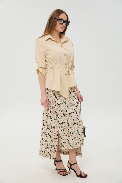 Юбка NikVa 971-11 песочный_мультиколор - фото 2