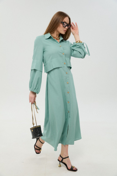 Платье NikVa 944-13 мята - фото 2