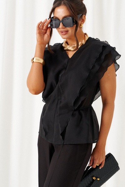 Блуза, брюки Beautiful&Free 6467 черный - фото 6