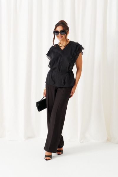 Блуза, брюки Beautiful&Free 6467 черный - фото 1