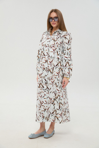 Платье NikVa 944-14 листья_мультиколор - фото 5