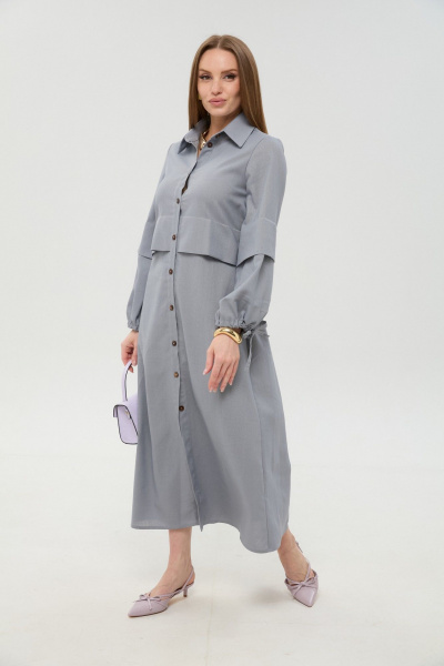 Платье NikVa 944-15 серый - фото 6