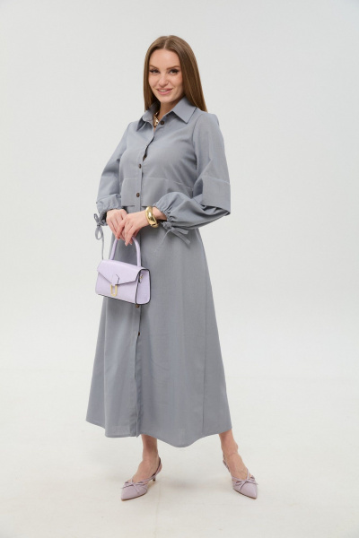 Платье NikVa 944-15 серый - фото 2