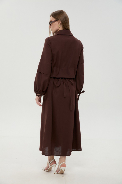 Платье NikVa 944-16 шоколад - фото 8